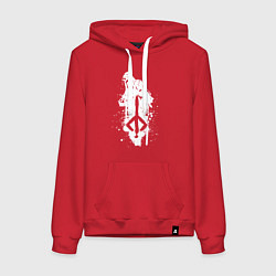 Толстовка-худи хлопковая женская BLOODBORNE, цвет: красный