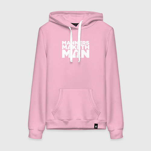 Женская толстовка-худи Manners maketh man / Светло-розовый – фото 1