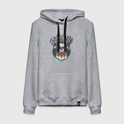 Толстовка-худи хлопковая женская Орксий Waaagh, цвет: меланж