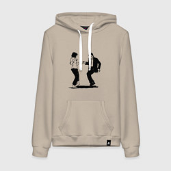 Толстовка-худи хлопковая женская Грязные танцы Z, цвет: миндальный