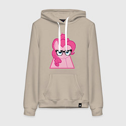 Толстовка-худи хлопковая женская Pinky Pie hipster, цвет: миндальный