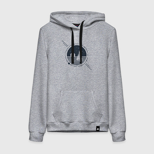 Женская толстовка-худи Парус / Меланж – фото 1