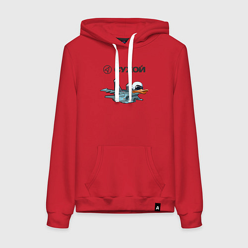 Женская толстовка-худи Утёнок Су-34 / Красный – фото 1