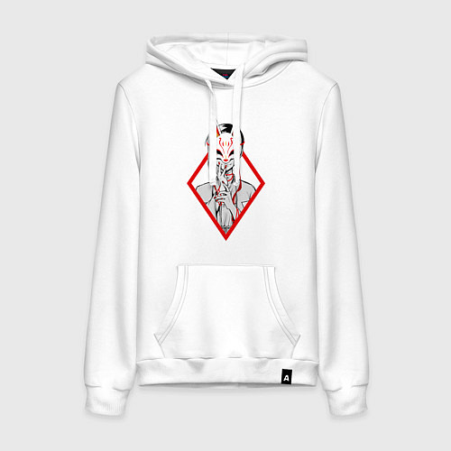Женская толстовка-худи Женщина в маске / Белый – фото 1