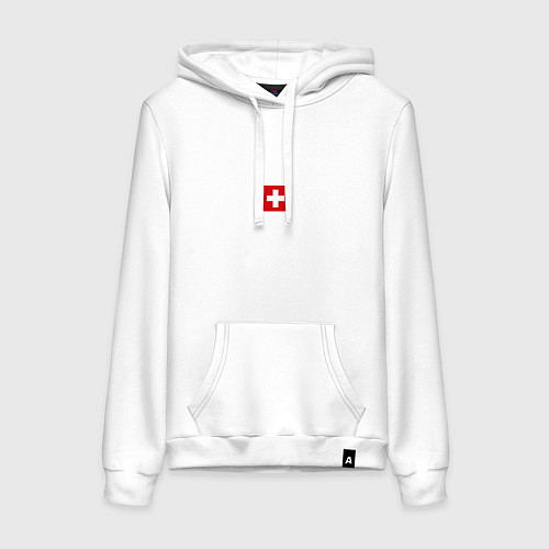 Женская толстовка-худи Helvetica Type / Белый – фото 1