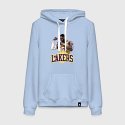 Толстовка-худи хлопковая женская LeBron - Lakers, цвет: мягкое небо