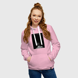 Толстовка-худи хлопковая женская Ты беспощадна, цвет: светло-розовый — фото 2