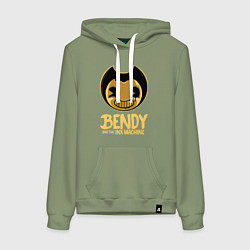 Толстовка-худи хлопковая женская Bendy And The Ink Machine, цвет: авокадо