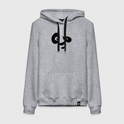 Толстовка-худи хлопковая женская Панда, цвет: меланж