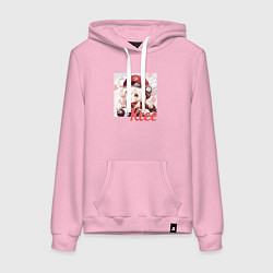 Толстовка-худи хлопковая женская Klee, цвет: светло-розовый