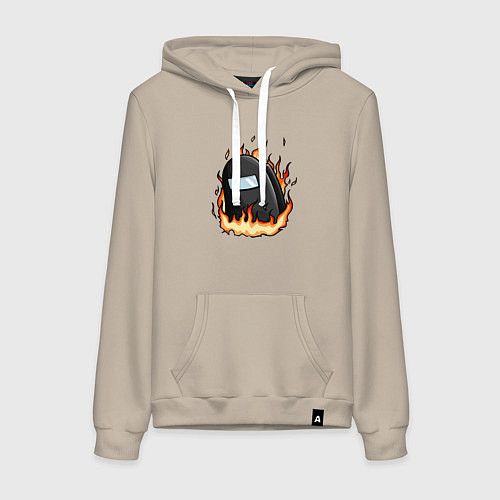 Женская толстовка-худи Among Us fire / Миндальный – фото 1