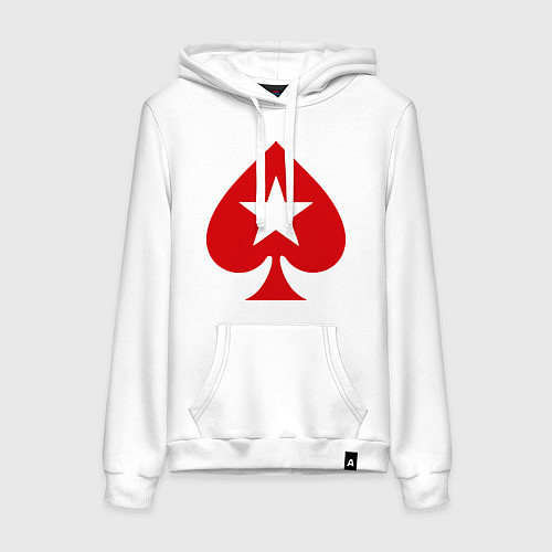 Женская толстовка-худи Покер Пики Poker Stars / Белый – фото 1