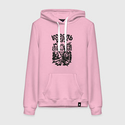 Толстовка-худи хлопковая женская Король и шут, цвет: светло-розовый