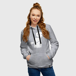 Толстовка-худи хлопковая женская Буу, цвет: меланж — фото 2