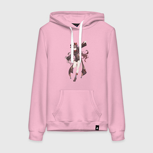 Женская толстовка-худи Весёлая Ху Тао / Светло-розовый – фото 1