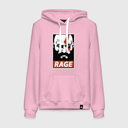 Толстовка-худи хлопковая женская RAGE GOW, цвет: светло-розовый