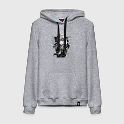 Толстовка-худи хлопковая женская Шиноа Хираги Последний Серафи, цвет: меланж