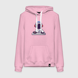 Толстовка-худи хлопковая женская ДИДЖЕЙ DJ Z, цвет: светло-розовый