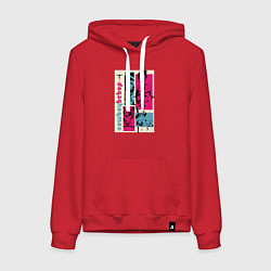 Толстовка-худи хлопковая женская Cowboy Bebop, цвет: красный