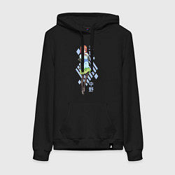 Толстовка-худи хлопковая женская Пять невест Накано Мику, цвет: черный