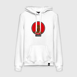 Толстовка-худи хлопковая женская Retro Jordan, цвет: белый