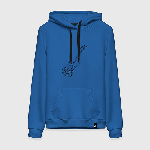 Женская толстовка-худи Музыка / Синий – фото 1