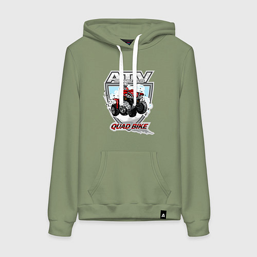 Женская толстовка-худи Квадроцикл / Авокадо – фото 1