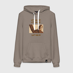 Толстовка-худи хлопковая женская Negan, цвет: утренний латте