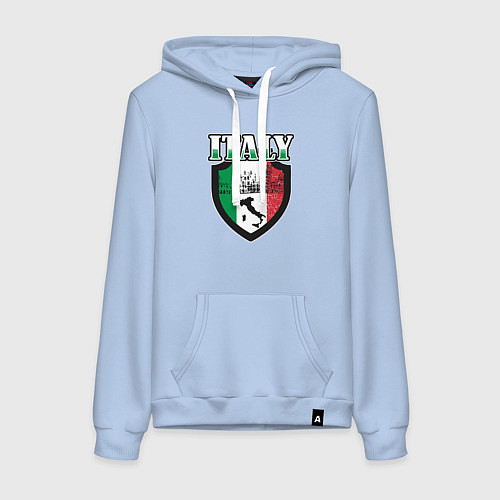 Женская толстовка-худи Italy Shield / Мягкое небо – фото 1