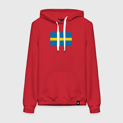 Женская толстовка-худи Швеция Флаг Швеции