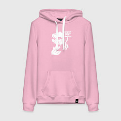Толстовка-худи хлопковая женская DDT Юрий Шевчук, цвет: светло-розовый