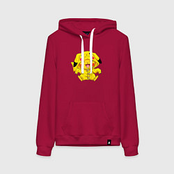 Толстовка-худи хлопковая женская Милый пикачу, цвет: маджента