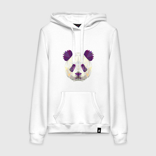Женская толстовка-худи Фиолетовая панда / Белый – фото 1