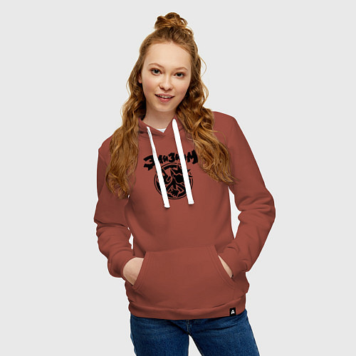 Женская толстовка-худи Элизиум Все острова! / Кирпичный – фото 3