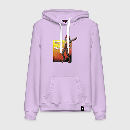Женская толстовка-худи Metal Christmas & Heavy NY / Лаванда – фото 1