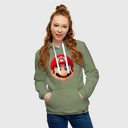 Толстовка-худи хлопковая женская MarioHead, цвет: авокадо — фото 2