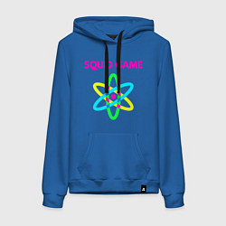 Толстовка-худи хлопковая женская Squid Game Atom, цвет: синий