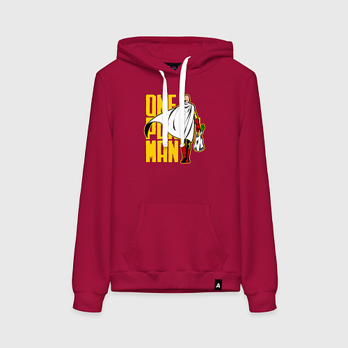 Женская толстовка-худи Сайтама возвращается из супермаркета One Punch-Man / Маджента – фото 1