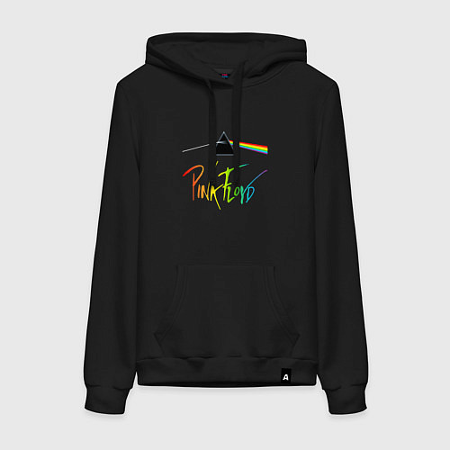 Женская толстовка-худи PINK FLOYD COLOR LOGO / Черный – фото 1