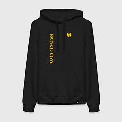 Толстовка-худи хлопковая женская WU TANG CLAN LOGO YELLOW, цвет: черный