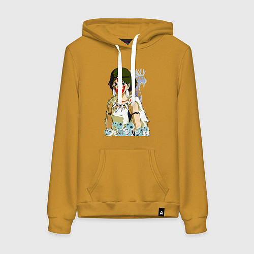 Женская толстовка-худи Angry princess / Горчичный – фото 1