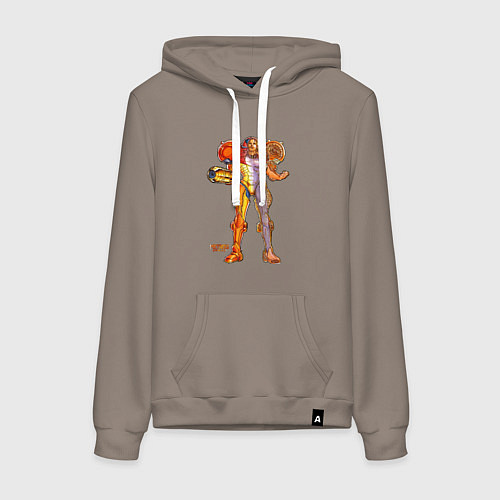 Женская толстовка-худи Анатомия Экзоскелета Metroid Dread / Утренний латте – фото 1
