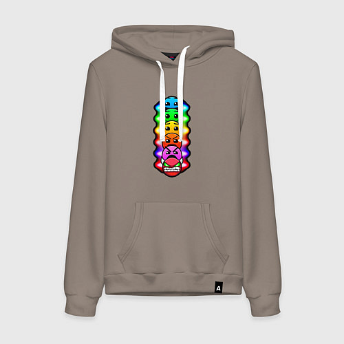 Женская толстовка-худи Geometry Dash: Smiles / Утренний латте – фото 1