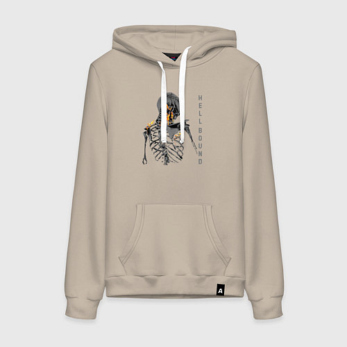 Женская толстовка-худи Hellbound / Миндальный – фото 1
