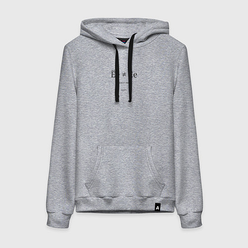 Женская толстовка-худи Ёё не Ее светлая / Меланж – фото 1