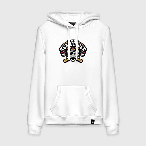 Женская толстовка-худи Sea Wolves - baseball team / Белый – фото 1