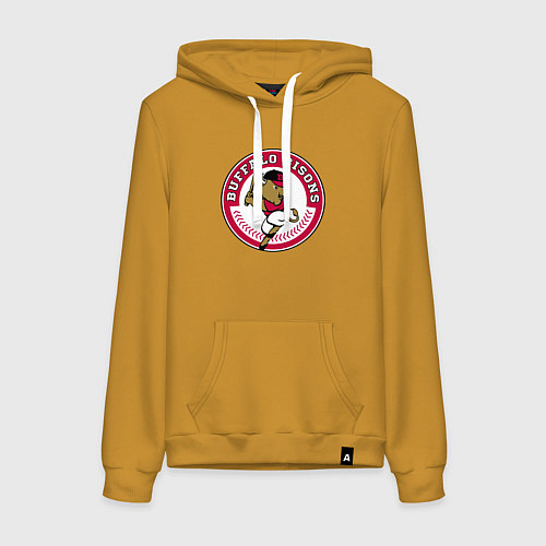 Женская толстовка-худи Buffalo Bisons - baseball team / Горчичный – фото 1