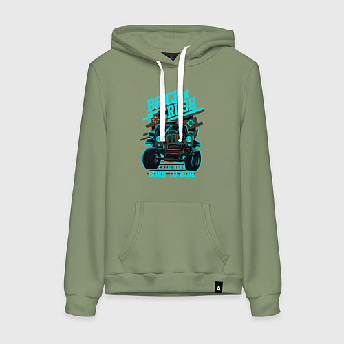 Женская толстовка-худи Авто чемпион дорог / Авокадо – фото 1