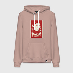 Толстовка-худи хлопковая женская Dexter Killer, цвет: пыльно-розовый