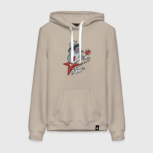 Женская толстовка-худи Punks not dead! / Миндальный – фото 1